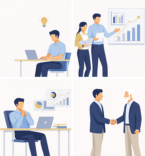 Un accompagnement à chaque étape de la vie du dirigeant